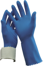FLOCK LINED RUBBER GLOVES