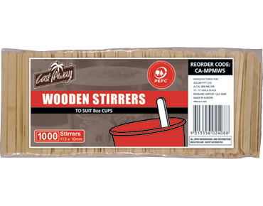CASTAWAY WOODEN COFFEE STIRRERS-SYDNEYCLEANINGSUPPLIES